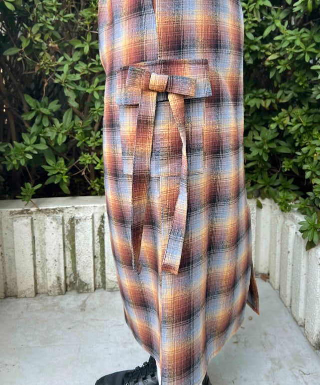 チェックカーゴロングスカート