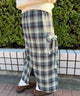 チェックカーゴロングスカート