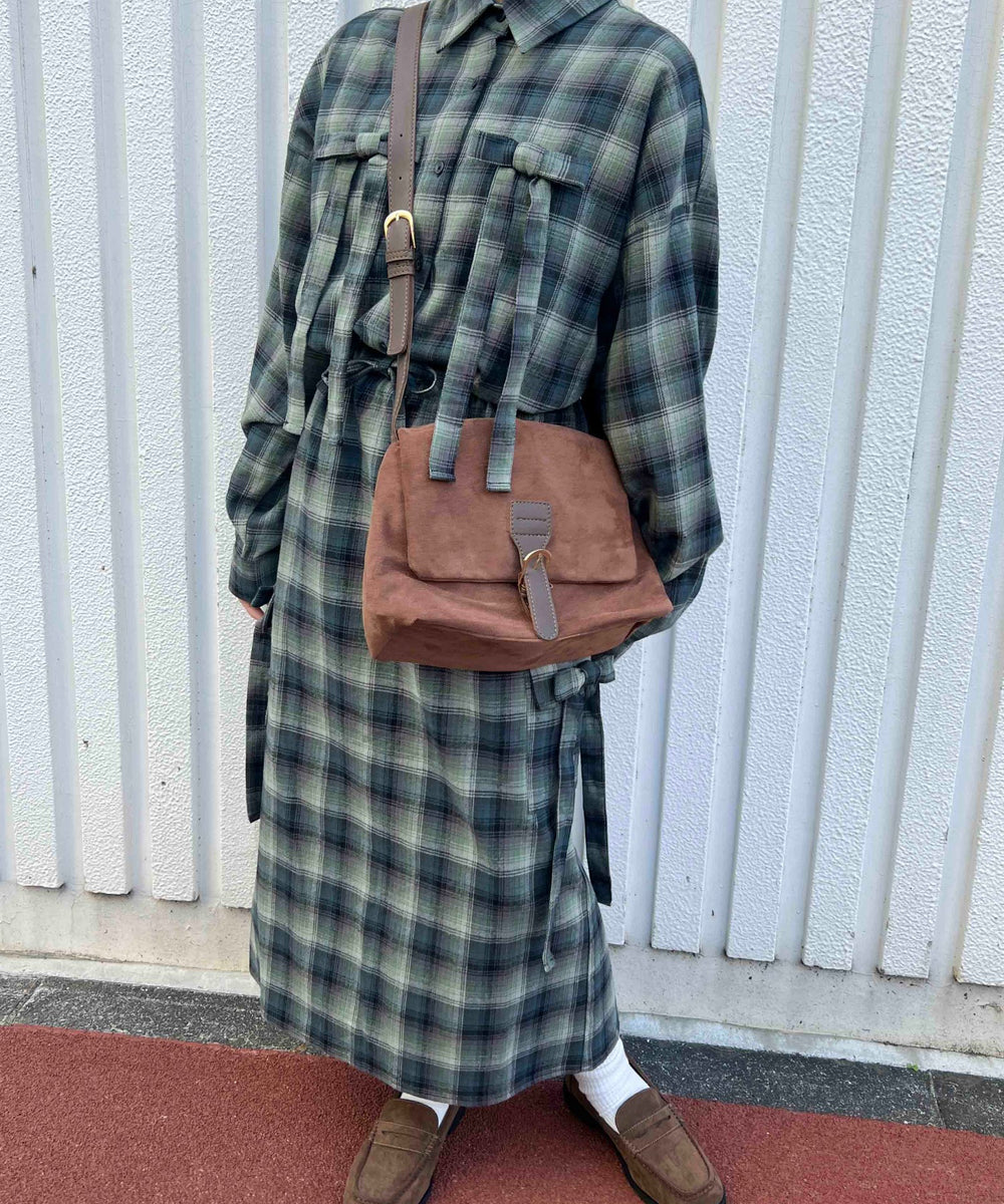 チェックカーゴロングスカート