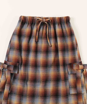 チェックカーゴロングスカート