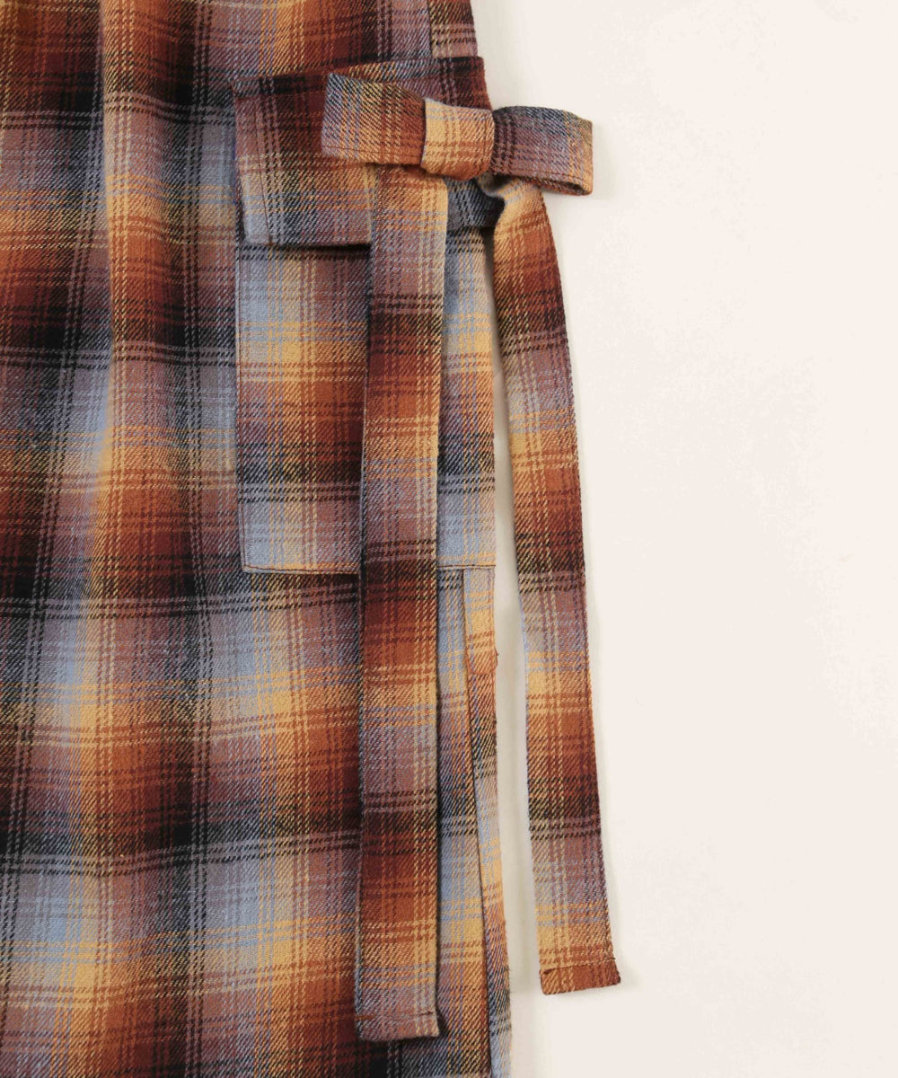 チェックカーゴロングスカート