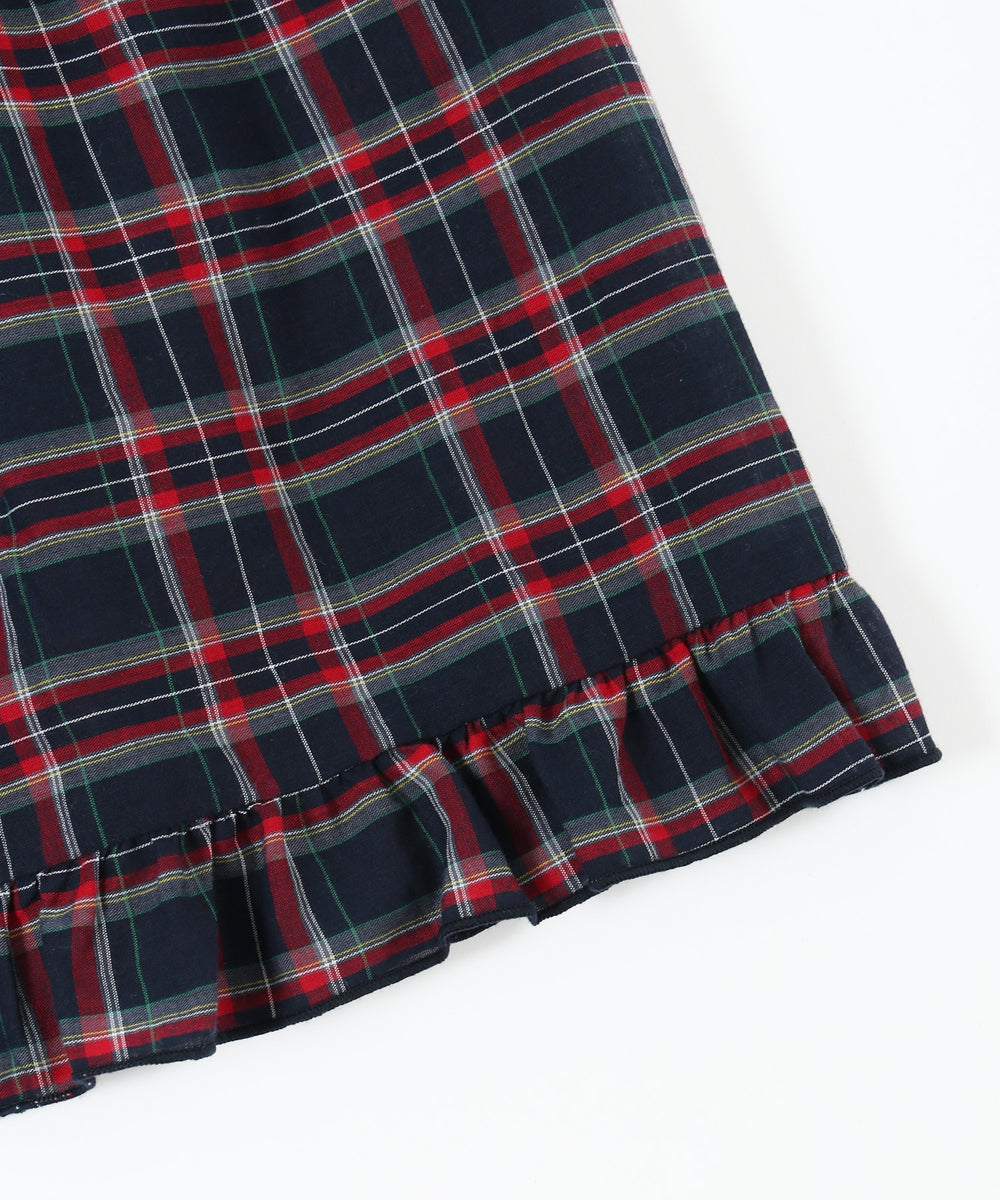 タータンチェックティアードスカート