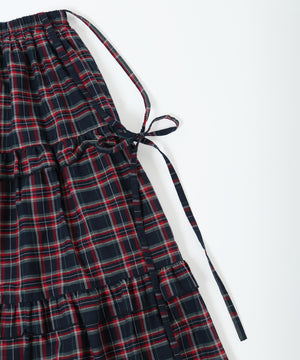 タータンチェックティアードスカート