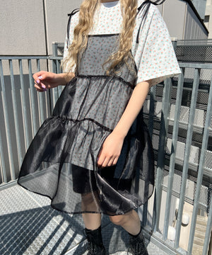 フラワー柄ビッグTシャツ