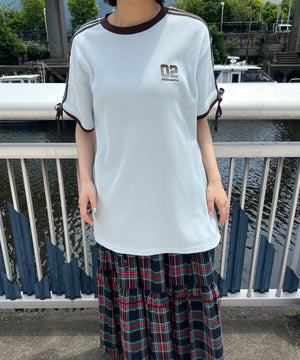 2ラインリボンビッグワッフルTシャツ