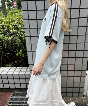 2ラインリボンビッグワッフルTシャツ