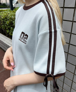 2ラインリボンビッグワッフルTシャツ