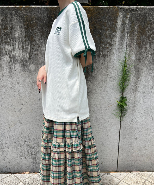 2ラインリボンビッグワッフルTシャツ