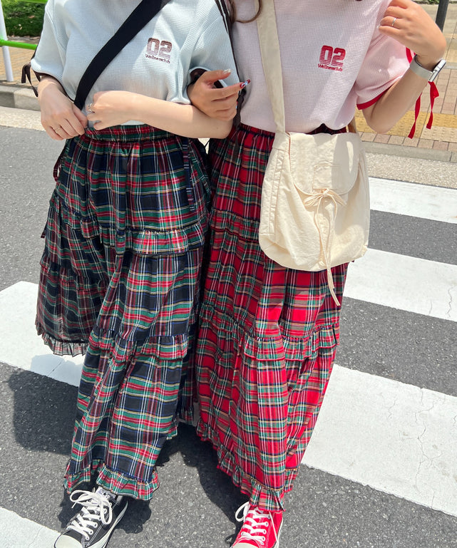 2ラインリボンビッグワッフルTシャツ