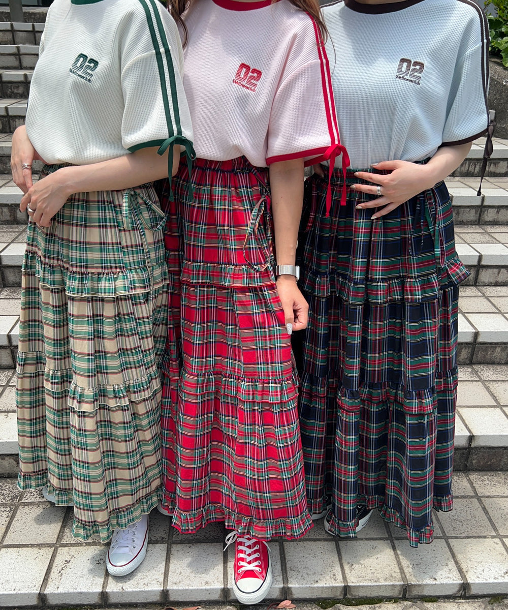 2ラインリボンビッグワッフルTシャツ