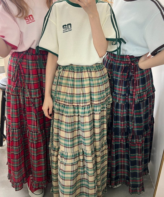 2ラインリボンビッグワッフルTシャツ