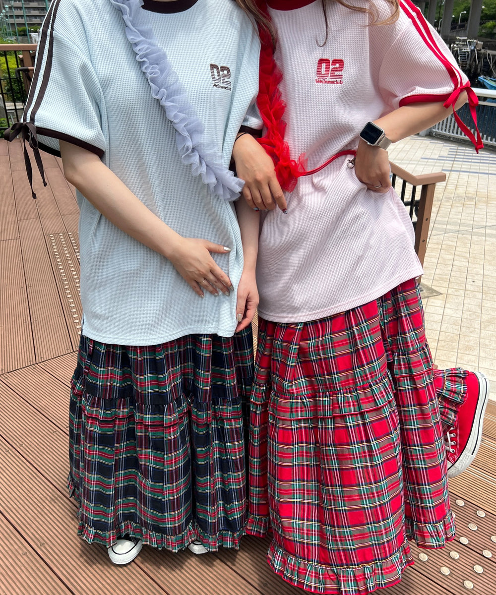 2ラインリボンビッグワッフルTシャツ