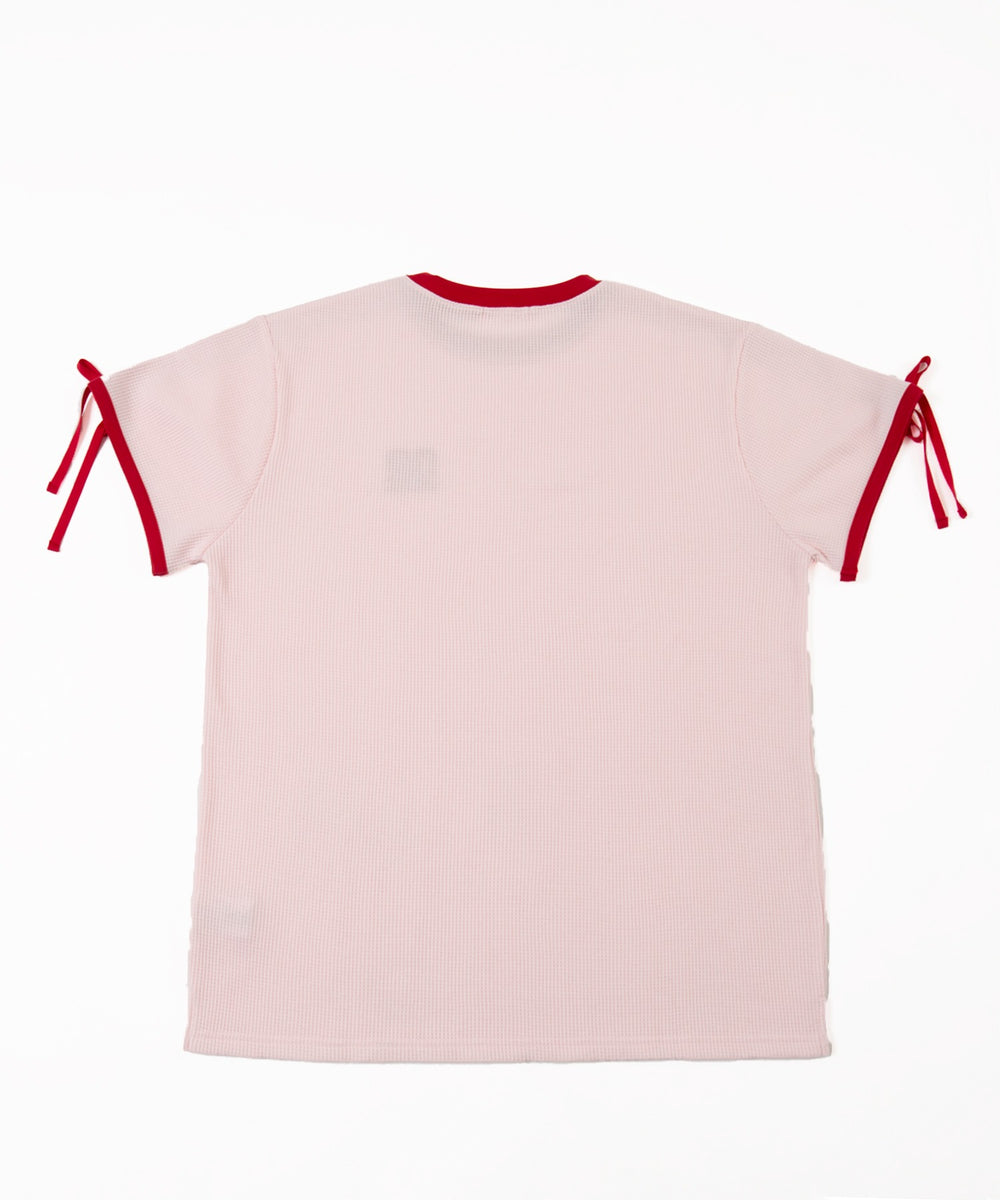 2ラインリボンビッグワッフルTシャツ