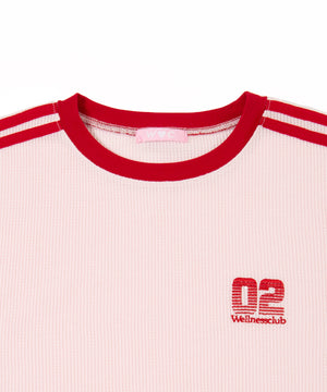 2ラインリボンビッグワッフルTシャツ
