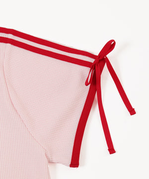 2ラインリボンビッグワッフルTシャツ