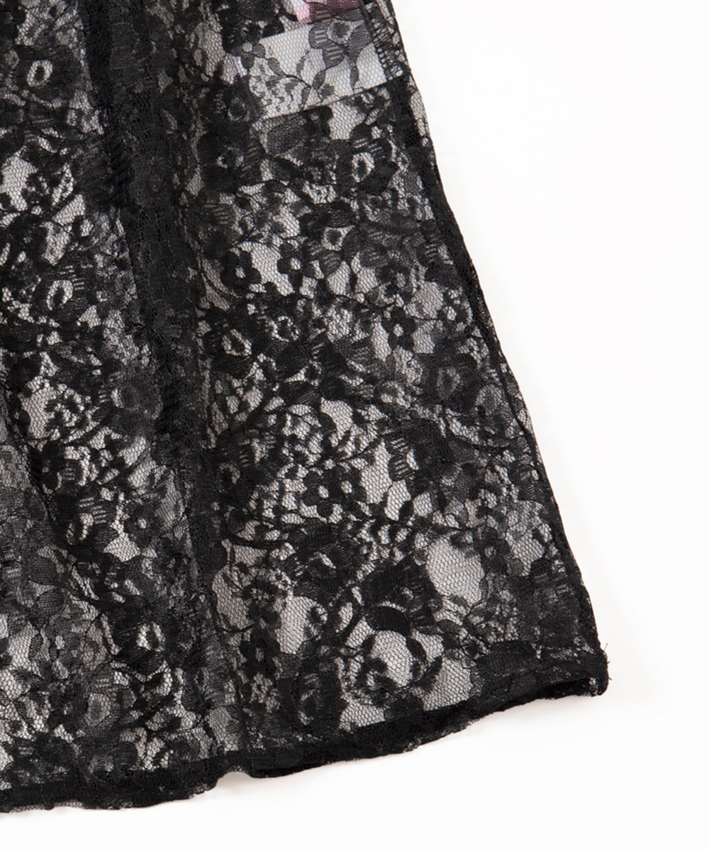 レースロングキャミワンピース