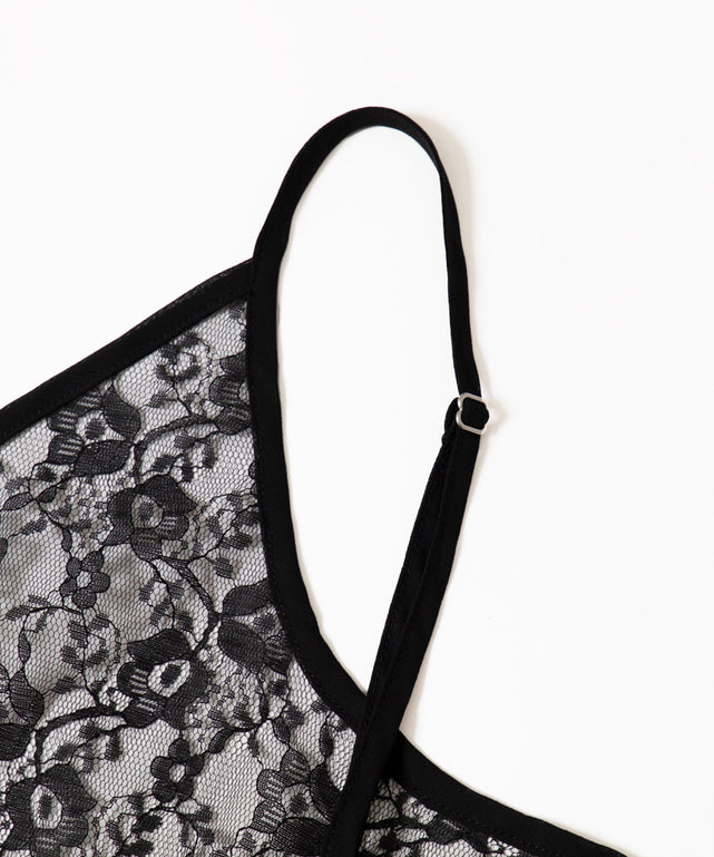 レースロングキャミワンピース