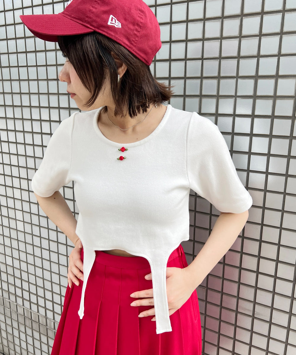 バラポイントガーターTシャツ