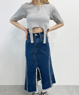 バラポイントガーターTシャツ