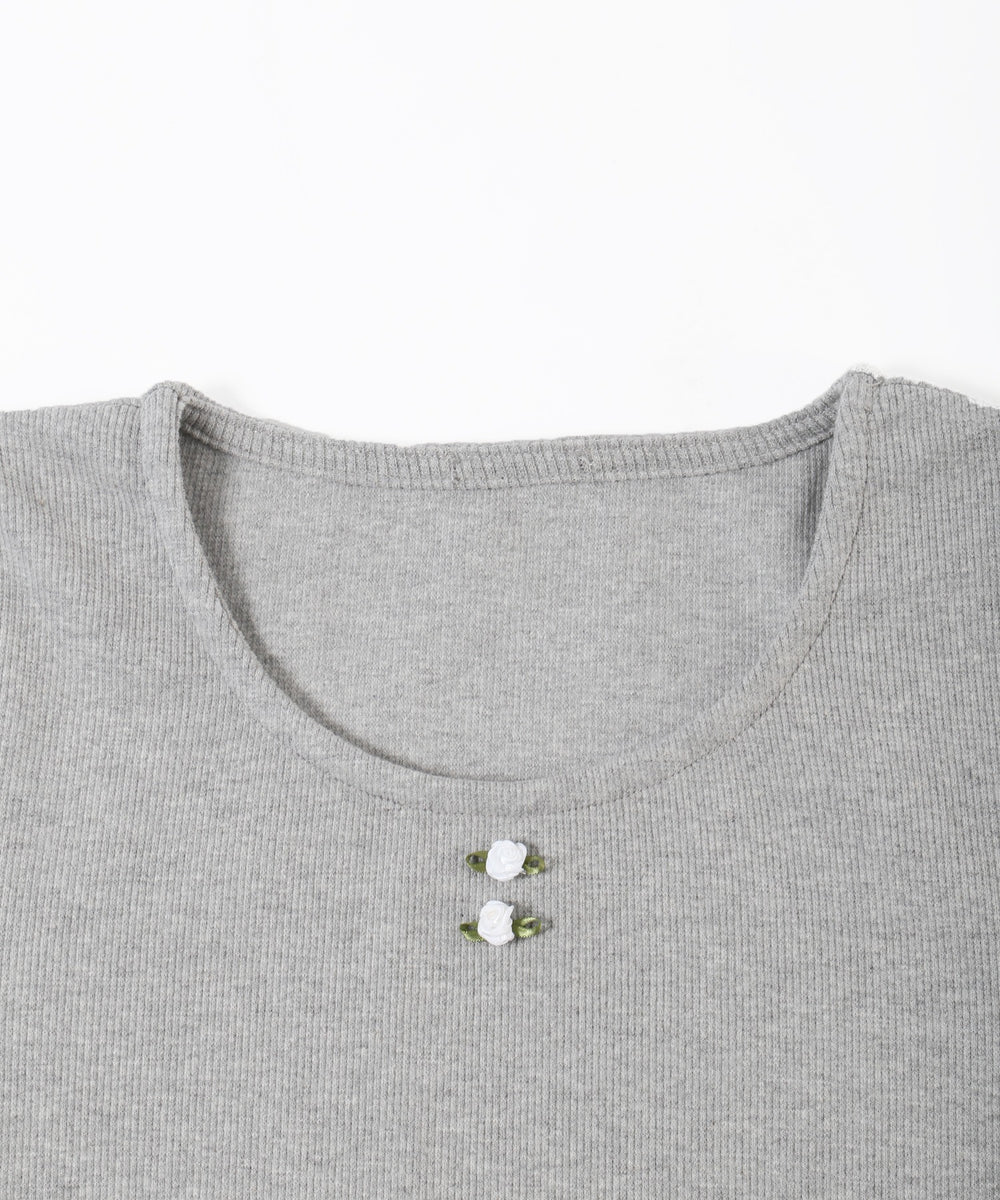 バラポイントガーターTシャツ