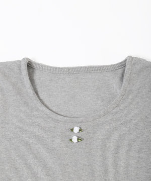 バラポイントガーターTシャツ