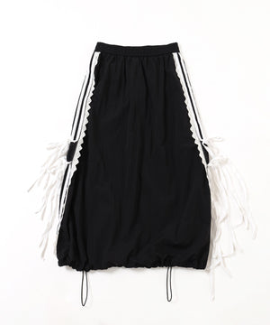 リボンラインナイロンロングスカート