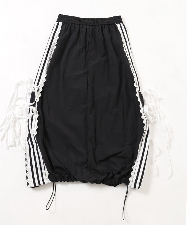 リボンラインナイロンロングスカート