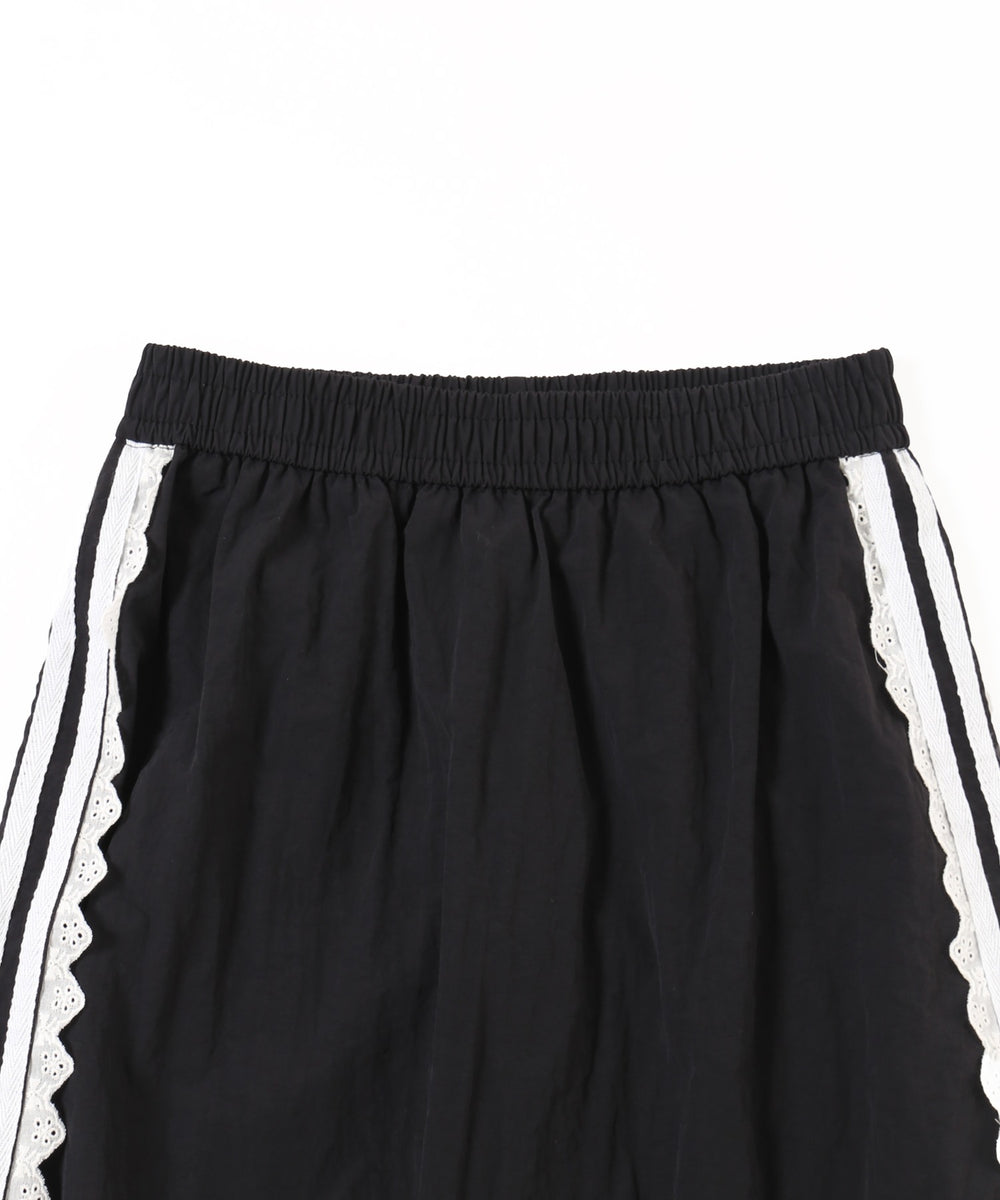 リボンラインナイロンロングスカート