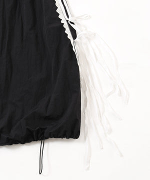 リボンラインナイロンロングスカート