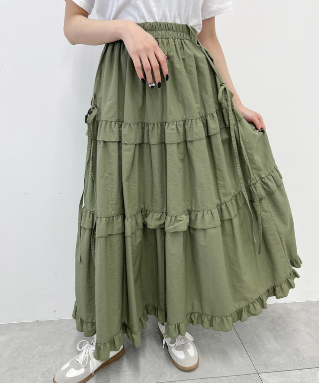 2WAYナイロンティアードロングスカート – WEGO ONLINE STORE