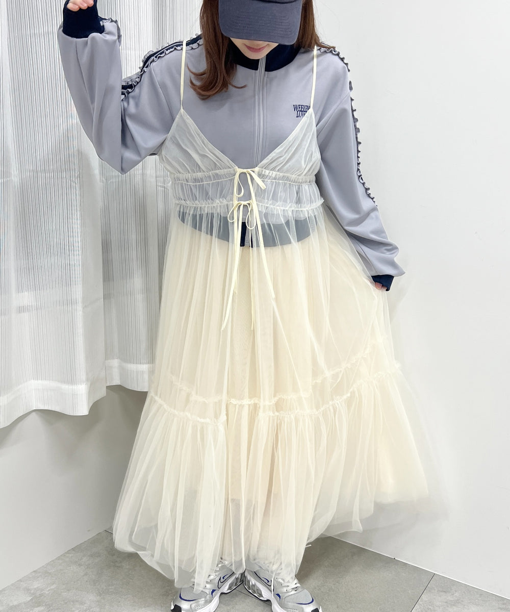 2WAYシアーロングワンピース