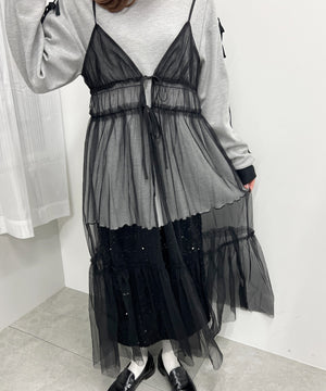 2WAYシアーロングワンピース