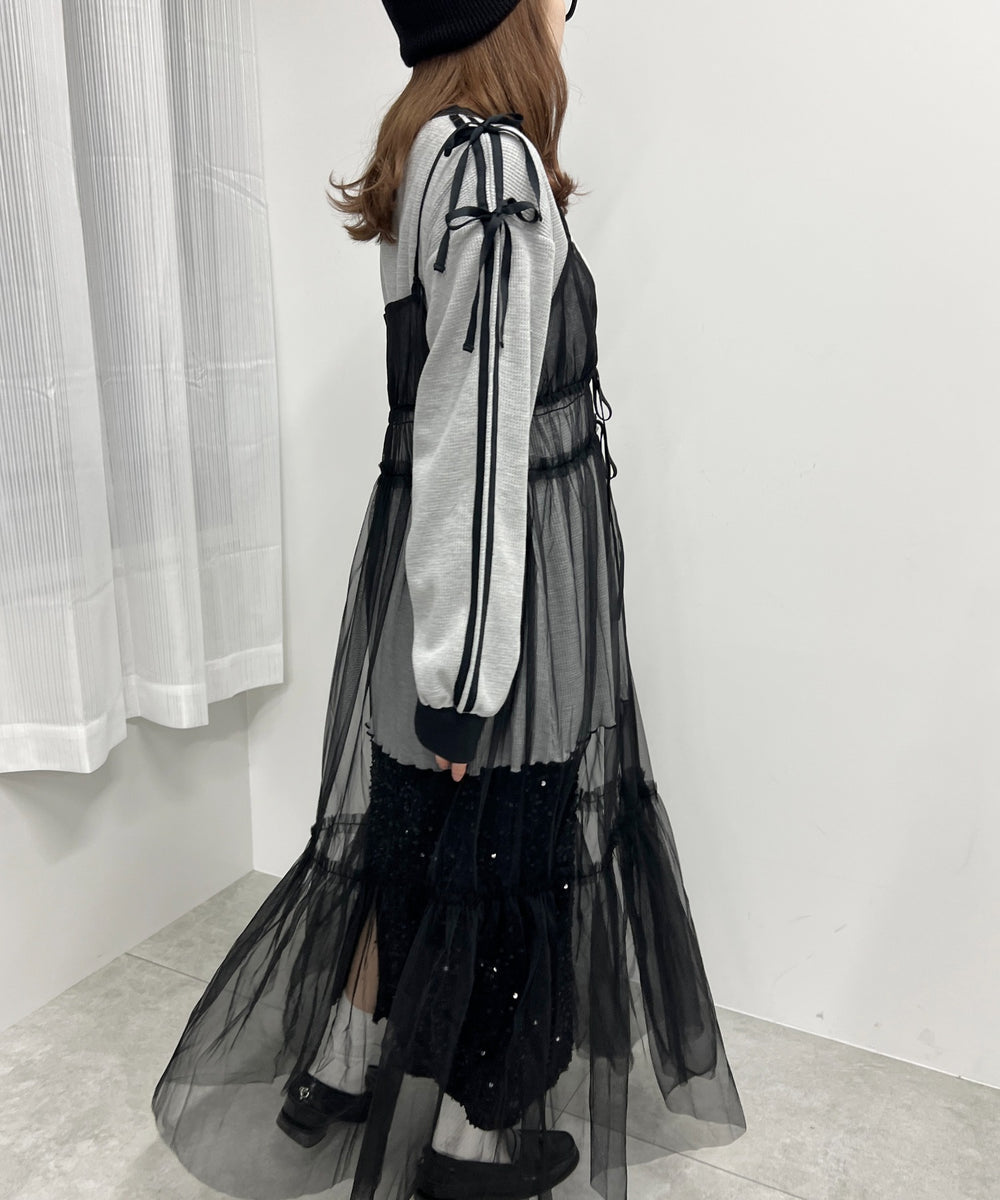 2WAYシアーロングワンピース