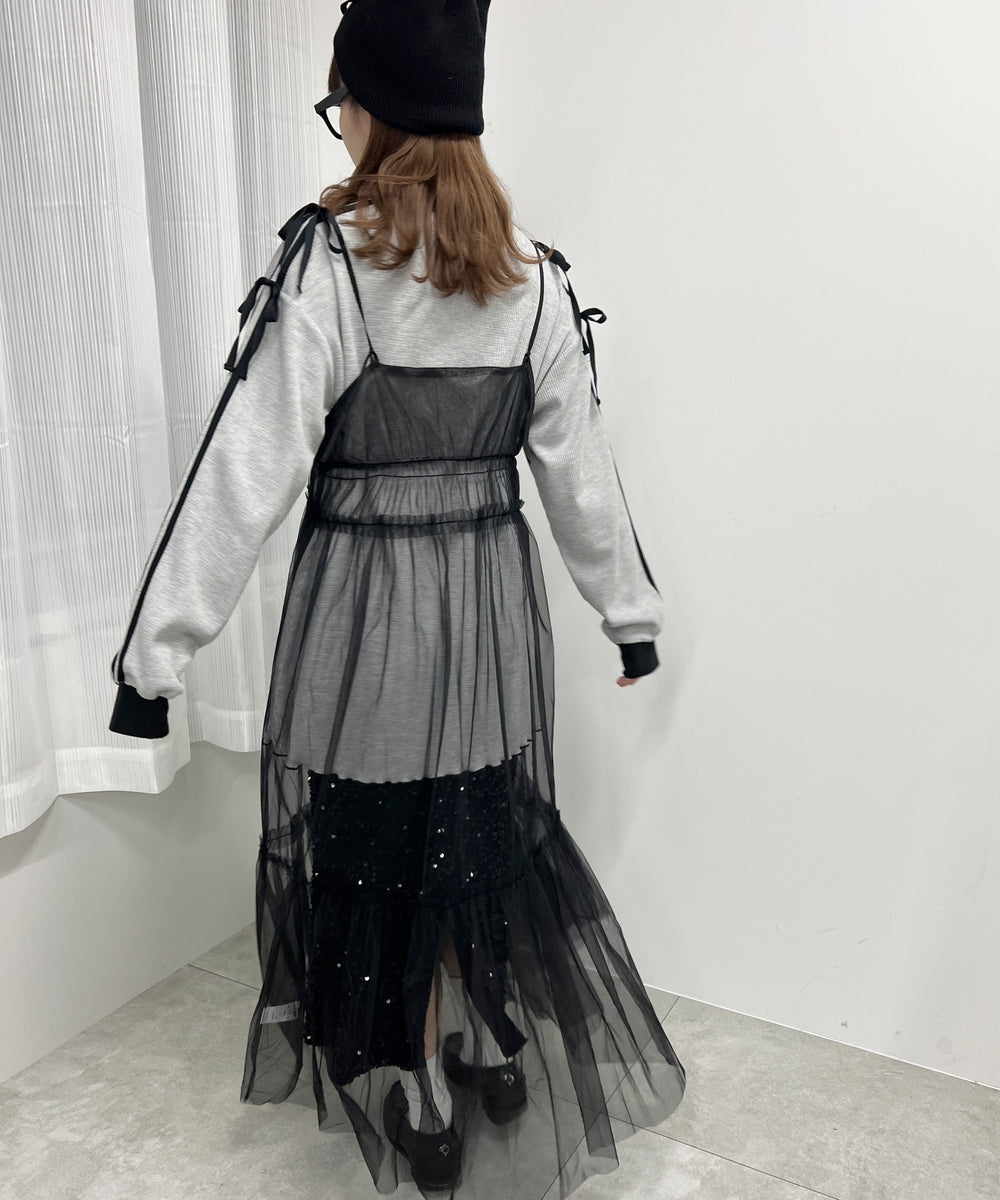 2WAYシアーロングワンピース