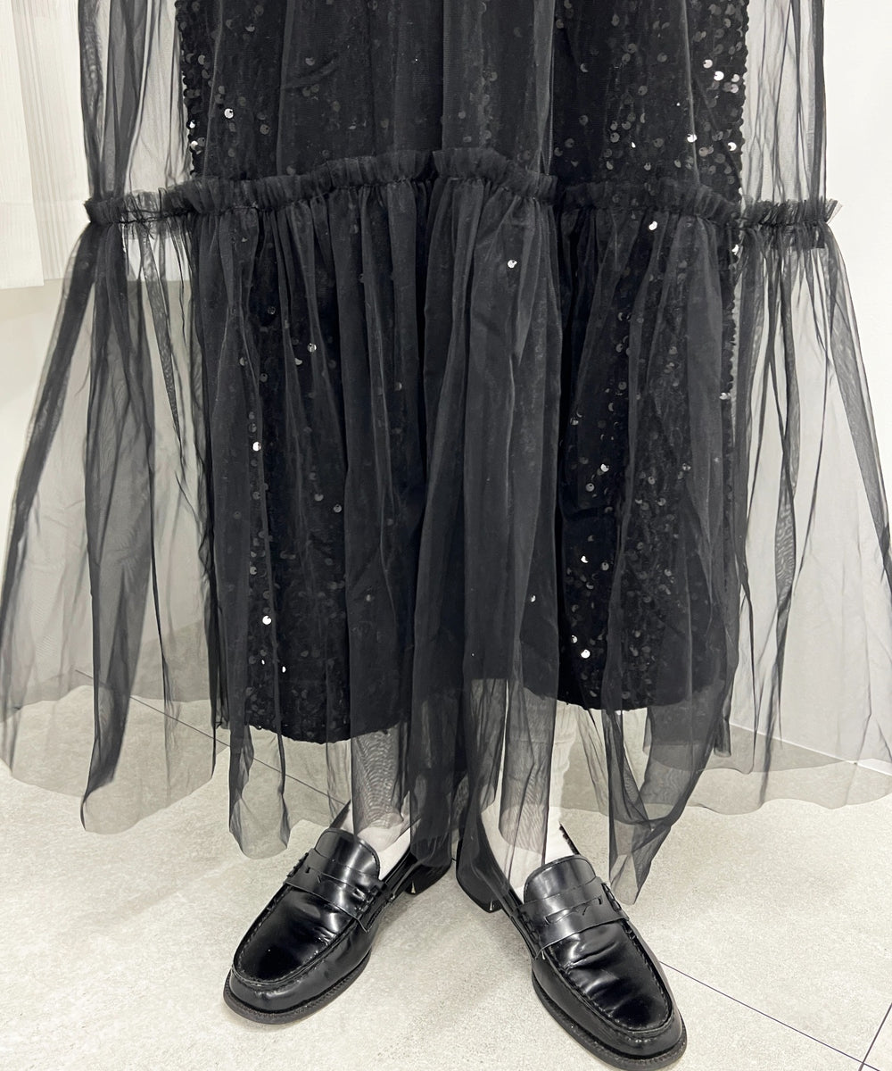 2WAYシアーロングワンピース