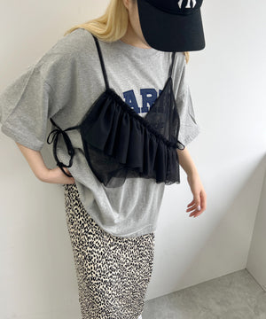 チュールアシメフリルビスチェ