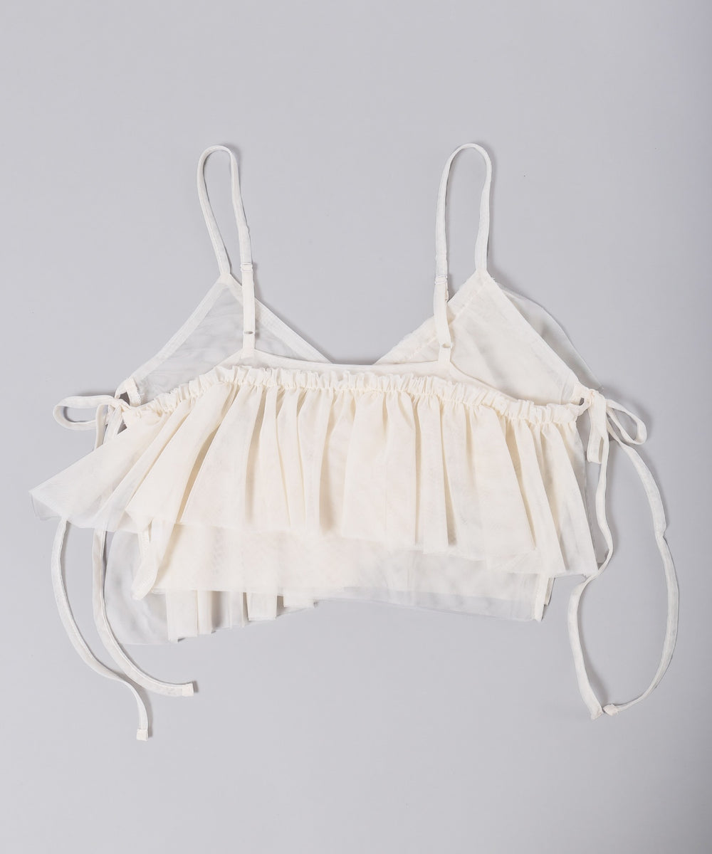 チュールアシメフリルビスチェ