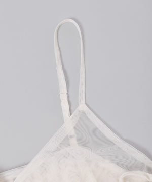 チュールアシメフリルビスチェ