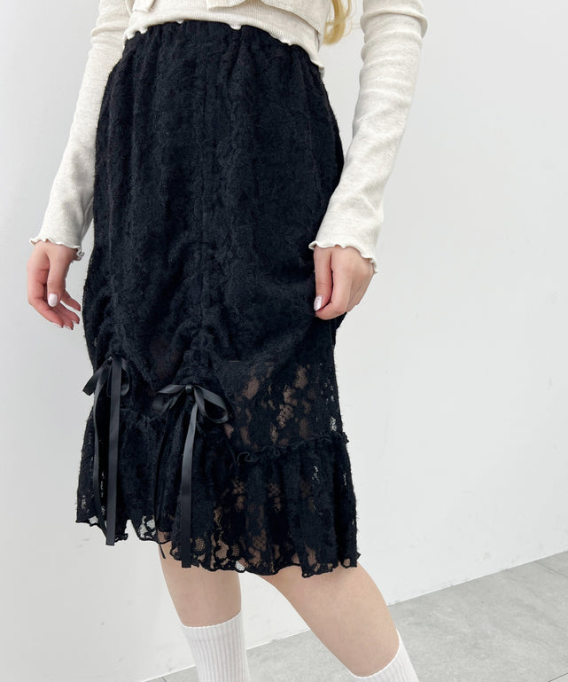 リボンドロストレースミドルスカート – WEGO ONLINE STORE