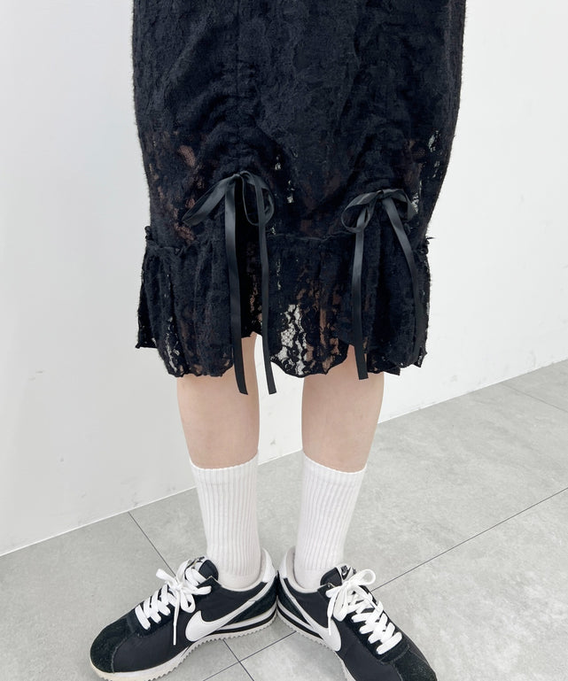 リボンドロストレースミドルスカート – WEGO ONLINE STORE