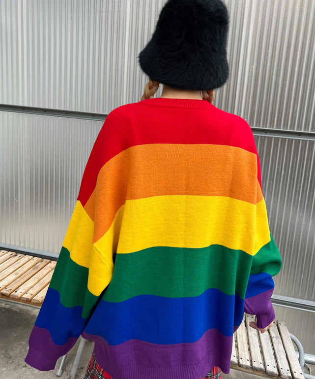 レインボービッグニット