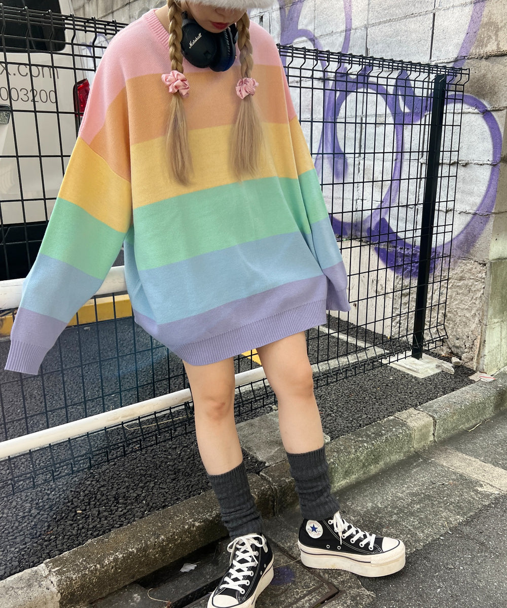 レインボービッグニット
