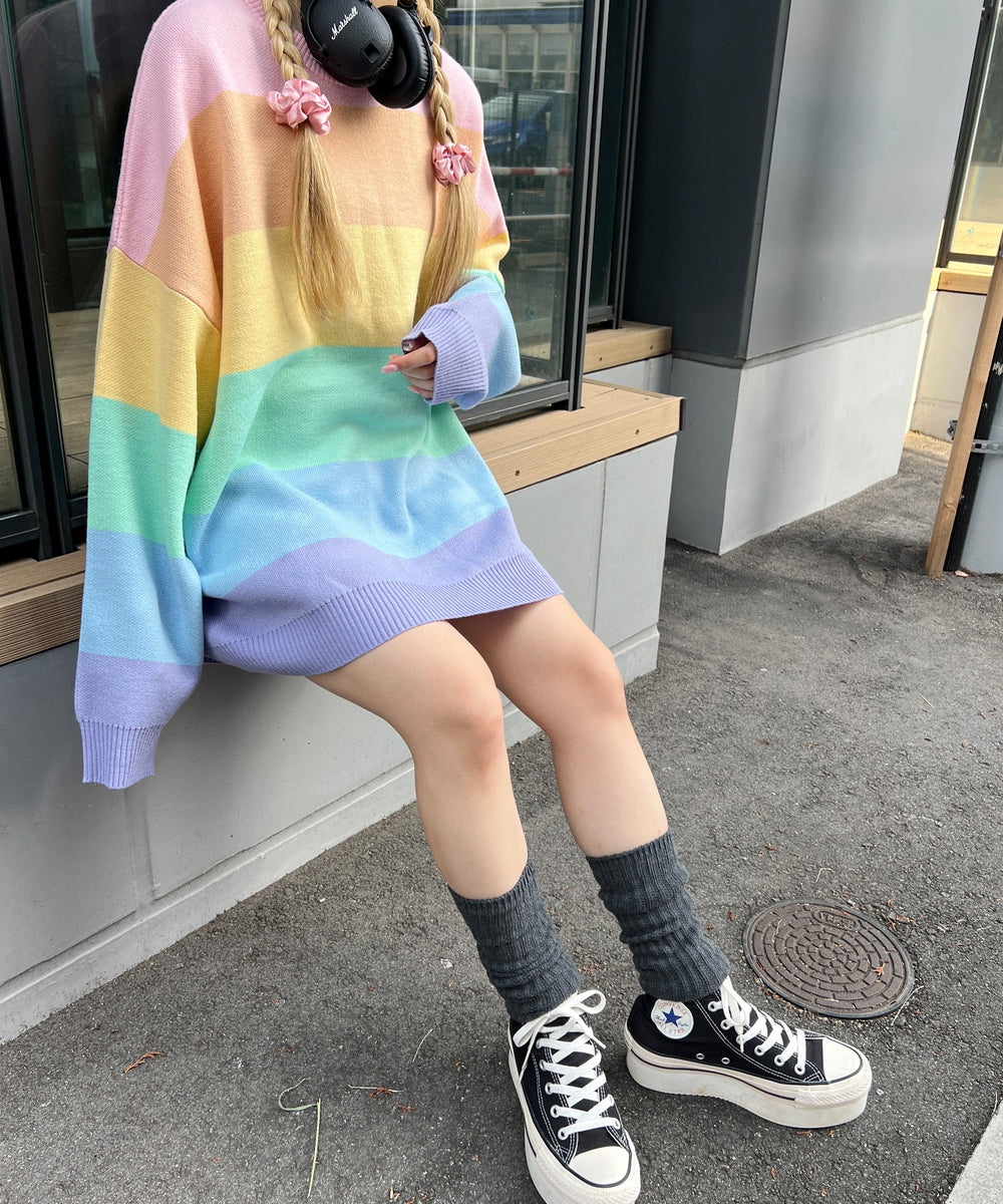 レインボービッグニット