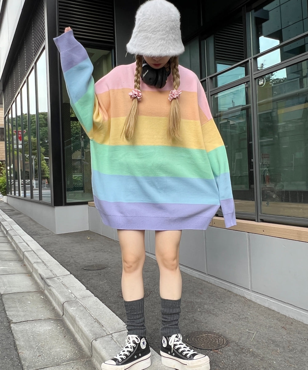 レインボービッグニット