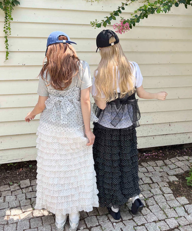 ドットミニティアードロングスカート