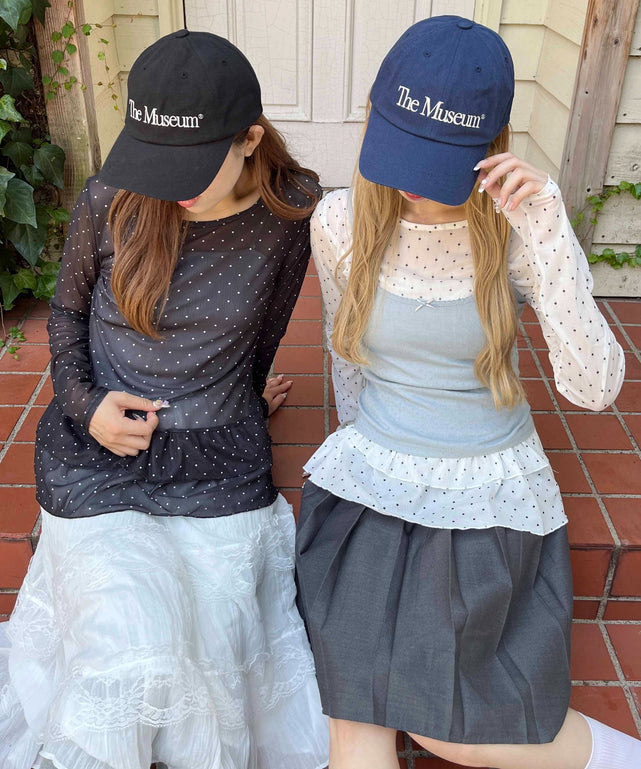 フリルヘムドットシアートップス