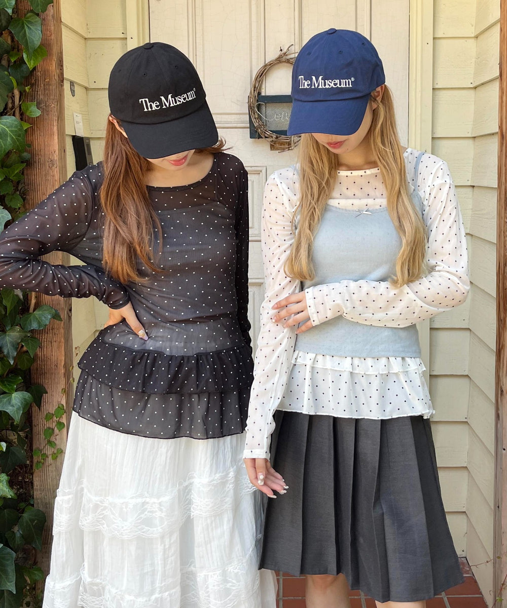 フリルヘムドットシアートップス