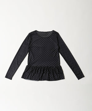 フリルヘムドットシアートップス