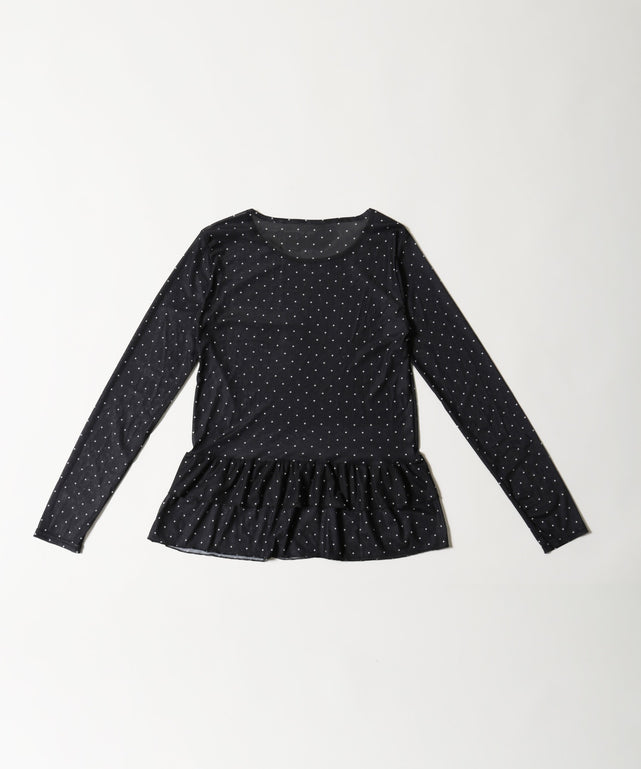 フリルヘムドットシアートップス