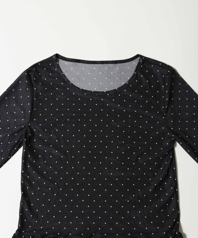 フリルヘムドットシアートップス